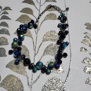 NWOT Vintage 90s Funky Oil Spill Beaded Necklace